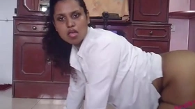 Naughty But Horny Indian Fucking Herself With A Big Dildo