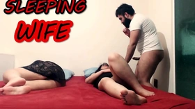 SHHH HORNY HUSBAND TRYING TO FUCK WIFE'S TEEN SISTER !